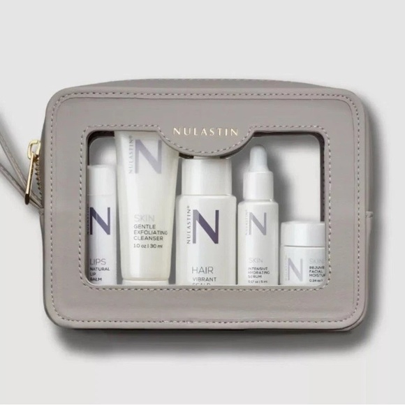Nulastin Nulastin LUXE TRAVEL KIT Set Of 5 Items With Pouch Brand New & Hair Tre